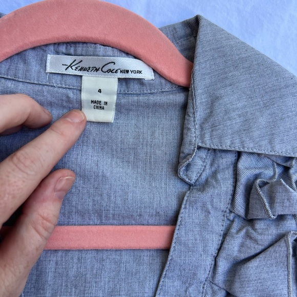 Kenneth Cole Ruffle Blouse - 4 - Picture 3 of 5
